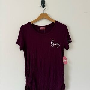Ragdoll Women's Maternity Plum Love Graphic Tee